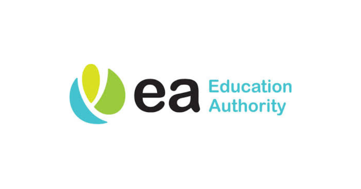 Logo of the Education Authority featuring green and blue elements.